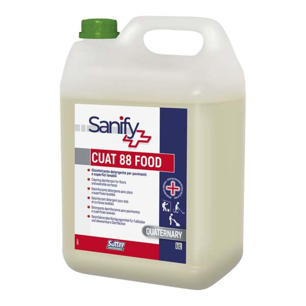 SUTTER CUAT 88 FOOD DISINFETTANTE DETERGENTE PER PAVIMENTI E SUPERFICI LAVABILI