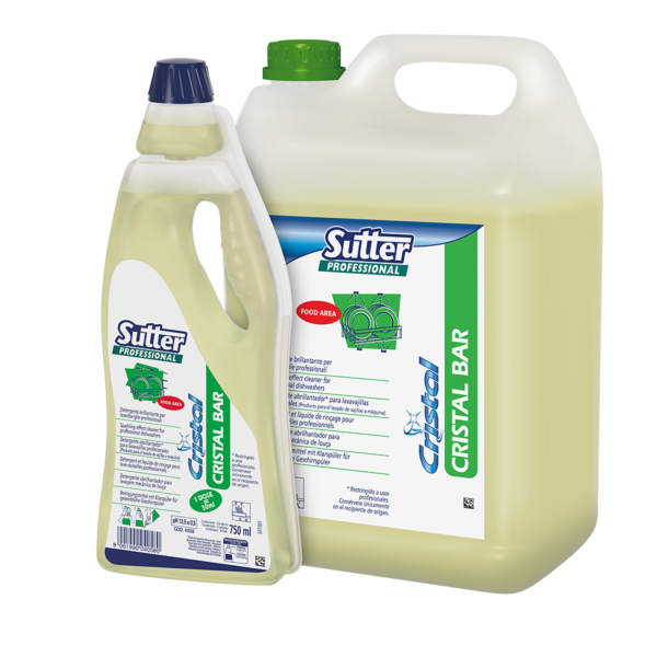 SUTTER CRISTAL BAR DETERGENTE BRILLANTANTE PER LAVASTOVIGLIE PROFESSIONALE 5KG