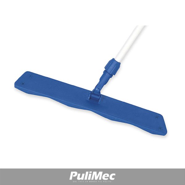 FLEXY ATTREZZO PER PANNI BLU CM.60 C/LAMELLE IN GOMMA C/MANICO FERRO CROMATO CM.140 2 PZ.