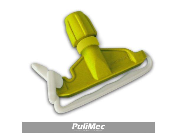 PINZA IN PLASTICA GIGANTE PER MOP GIALLA C/CLIP FERMAMANICO (CONF.DA 50 PZ)